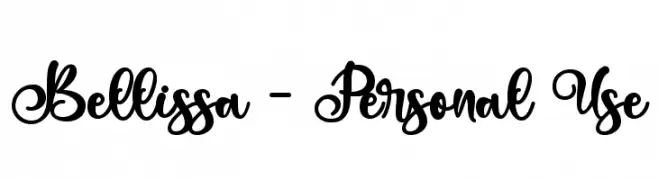 Bellissa - Personal Use  Frei Schriftart Herunterladen