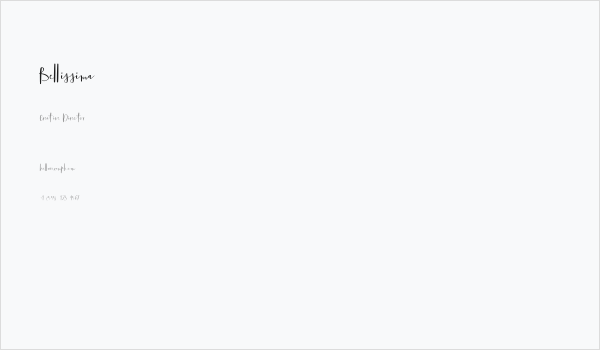 Bellissima Business Card