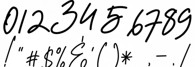 Bellisya Signature Font OTHER CHARS