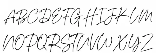 Bellisya Signature フォント 大文字