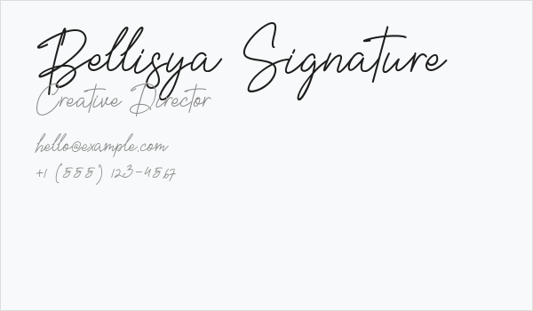 Bellisya Signature Business Card