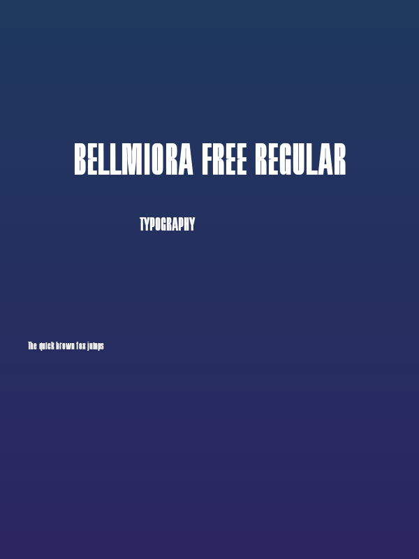Bellmiora Free Regular Poster
