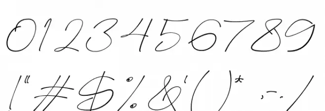 Bellogia Signature Font OTHER CHARS