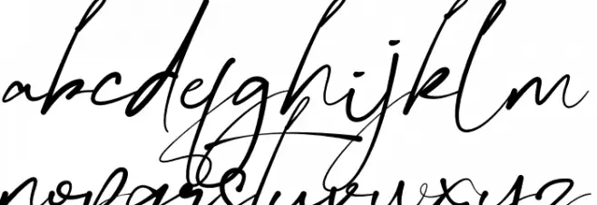 Bellogia Signature Font LOWERCASE