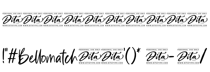 Bellomatch Personal Use Font OTHER CHARS