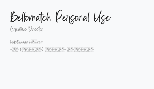 Bellomatch Personal Use Business Card