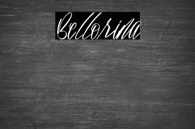 Bellorina 字体 examples