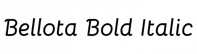 Bellota Bold Italic  नि: शुल्क फ़ॉन्ट्स डाउनलोड