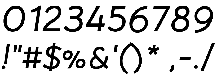 Bellota Bold Italic Font OTHER CHARS