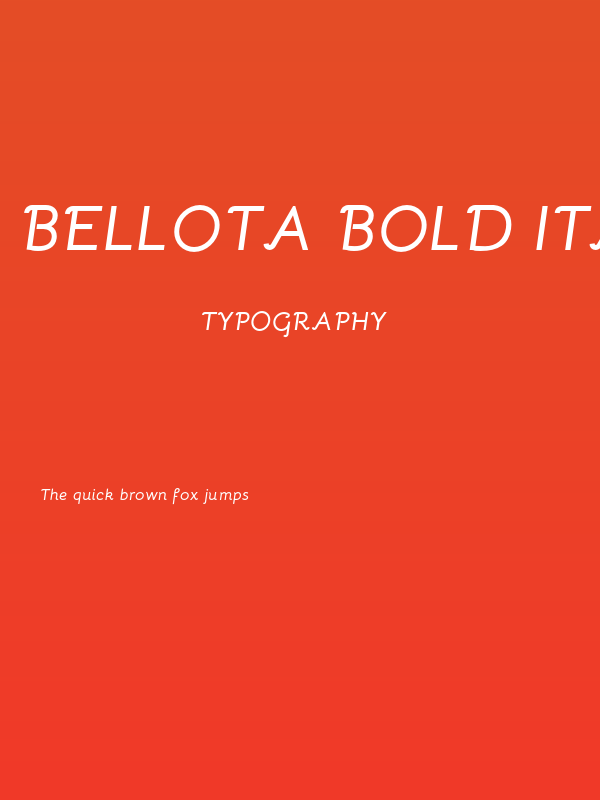 Bellota Bold Italic Poster