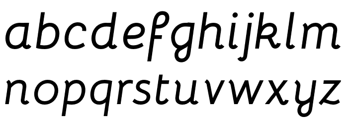 Bellota Bold Italic Font LOWERCASE