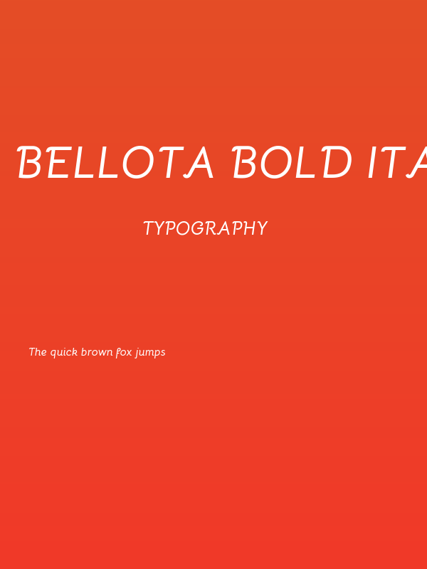 Bellota Bold Italic Poster