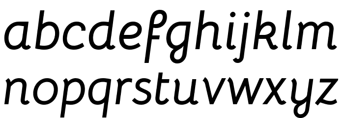 Bellota Bold Italic Fuentes MINÚSCULAS