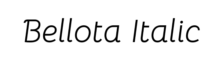 Bellota Italic Шрифта