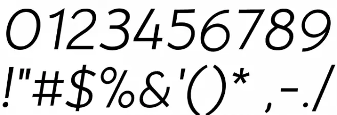 Bellota Italic Font OTHER CHARS