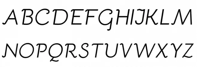Bellota Italic Polices MAJUSCULES