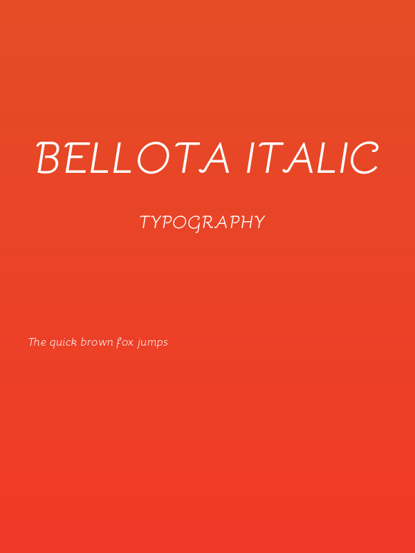 Bellota Italic Poster