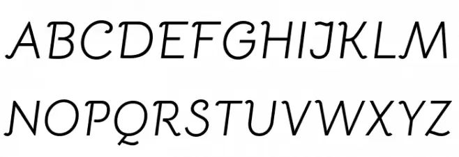 Bellota Italic 字体 大写