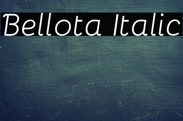 Bellota Italic Шрифта examples
