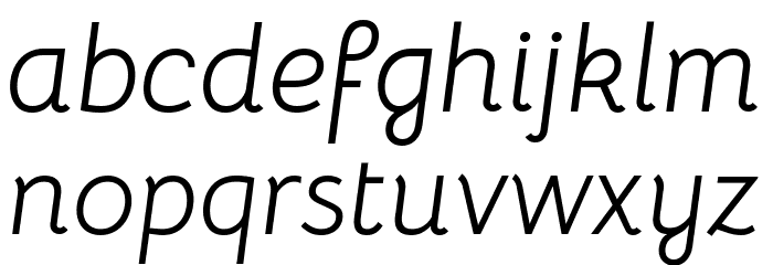 Bellota Italic Font LOWERCASE