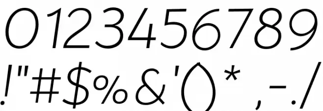 Bellota Light Italic Font OTHER CHARS