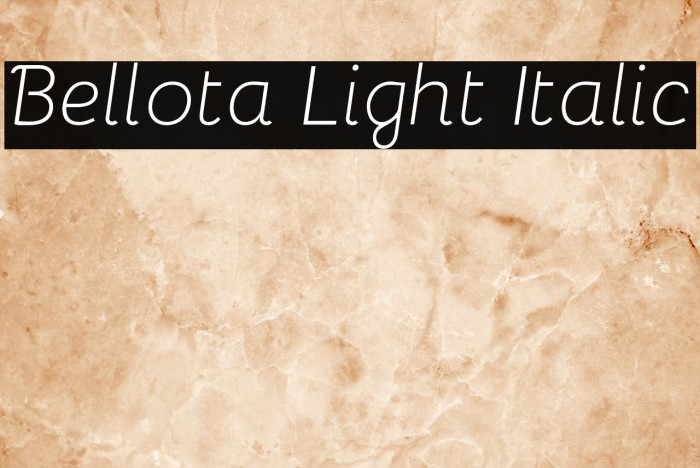 Bellota Light Italic Font examples