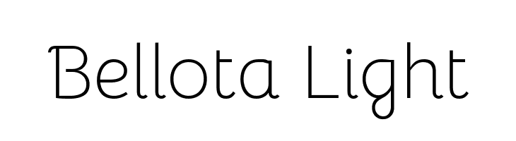 Bellota Light フォント