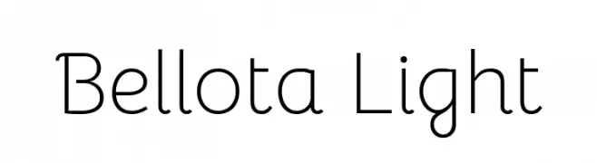 Bellota Light  Скачать бесплатные шрифты