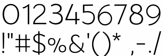 Bellota Light Font OTHER CHARS