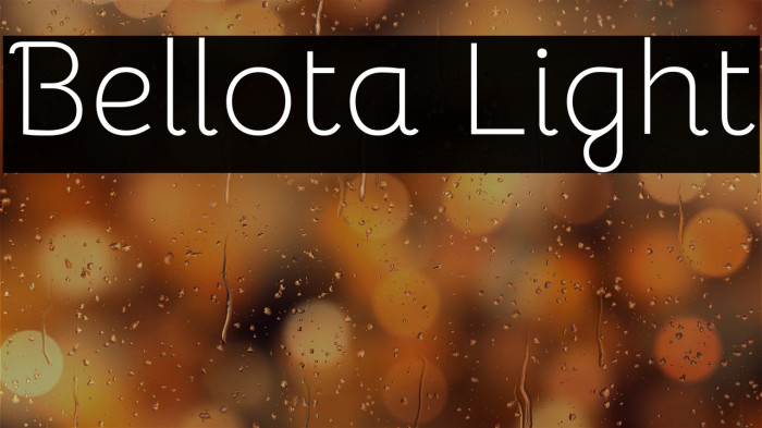 Bellota Light フォント examples