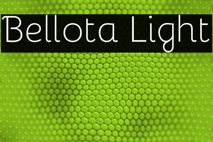 Bellota Light フォント examples