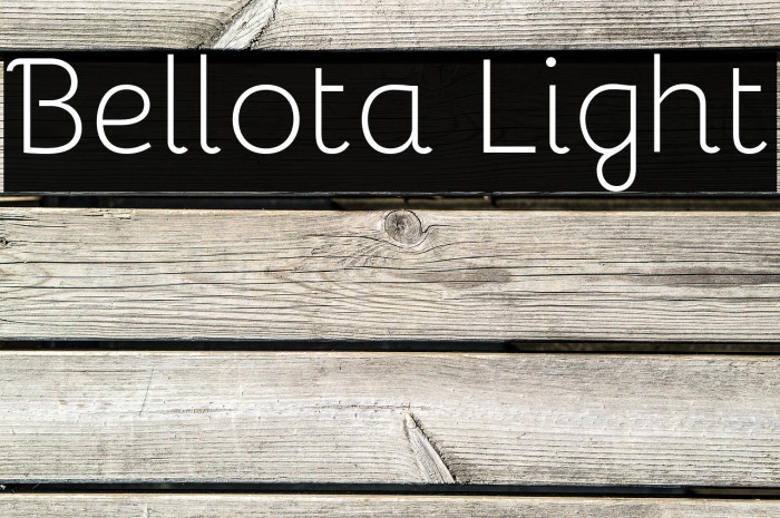 Bellota Light フォント examples