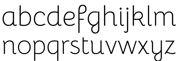 Bellota Light フォント 小文字