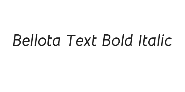 Bellota Text Bold Italic Logo