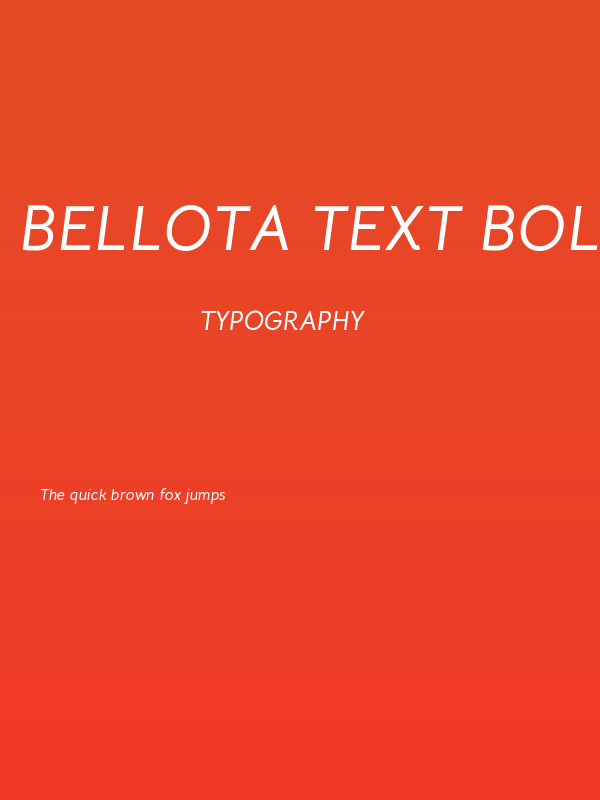 Bellota Text Bold Italic Poster