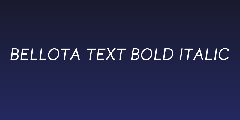 Bellota Text Bold Italic Social Header