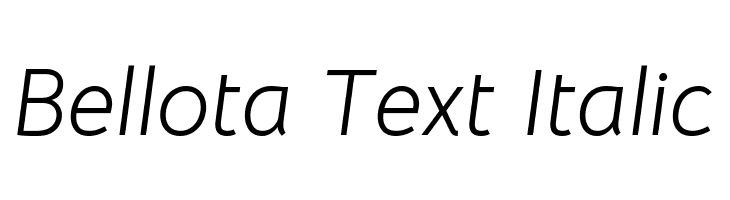 Bellota Text Italic  フリーフォントのダウンロード