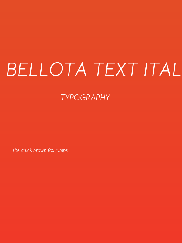 Bellota Text Italic Poster