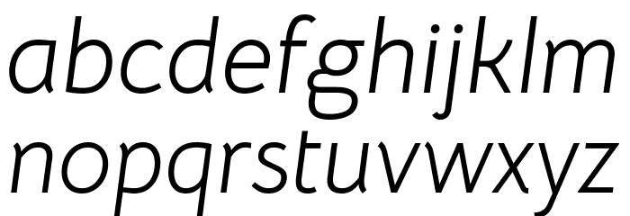 Bellota Text Italic Font LOWERCASE