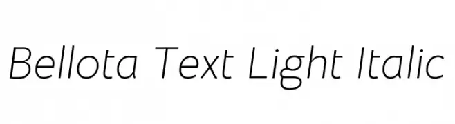 Bellota Text Light Italic  नि: शुल्क फ़ॉन्ट्स डाउनलोड