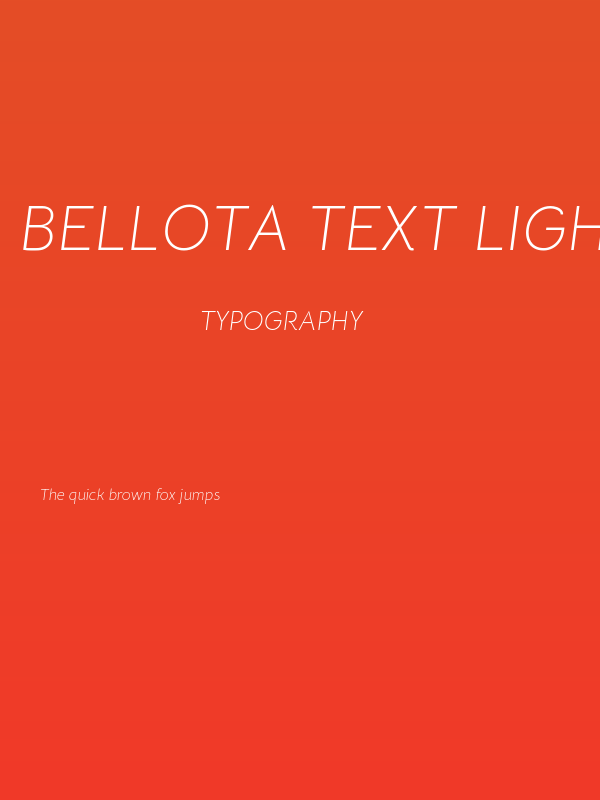 Bellota Text Light Italic Poster