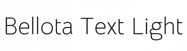 Bellota Text Light  नि: शुल्क फ़ॉन्ट्स डाउनलोड
