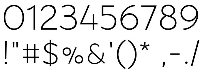 Bellota Text Light Font OTHER CHARS