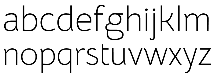 Bellota Text Light Font LOWERCASE