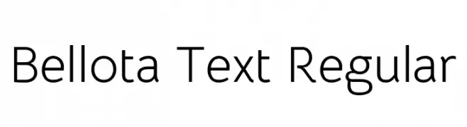 Bellota Text Regular  تنزيل الخطوط