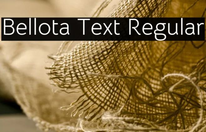 Bellota Text Regular Example 1