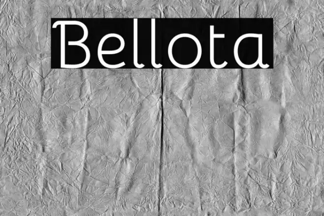 Bellota フォント examples