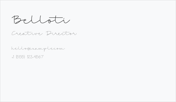 Belloti Business Card