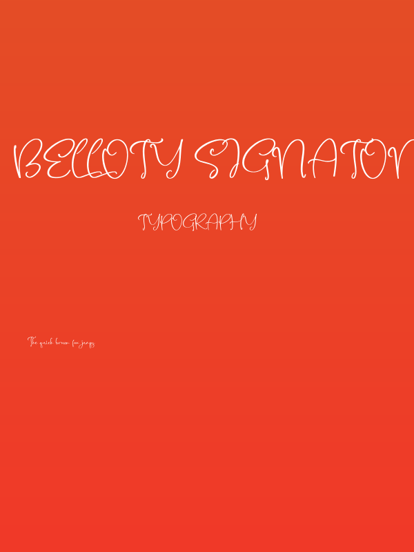 Belloty Signatone Poster