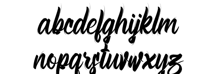 Bellsmore Brush Font LOWERCASE